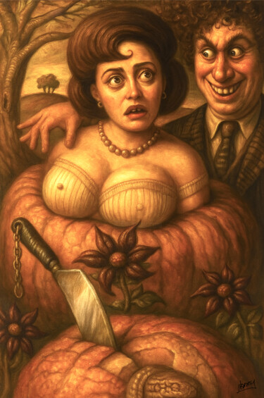 绘画 标题为“Peter Peter Pumpkin…” 由Spencer Derry, 原创艺术品, AI生成的图像