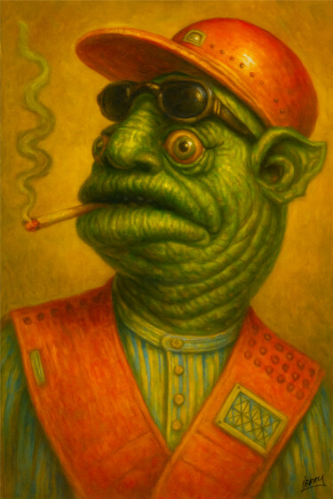 Mr Orange Roughy "Mr Orange Roughy" başlıklı Tablo Spencer Derry tarafından, Orijinal sanat, AI tarafından oluşturulan görüntü