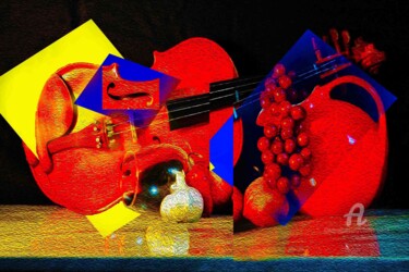 Fotografia intitolato "Still Life with Vio…" da Charles Talkoff, Opera d'arte originale, Fotografia digitale