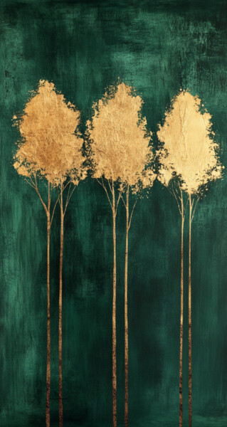 When Trees Dream in Gold "When Trees Dream in…" başlıklı Dijital Sanat Lucy Moon tarafından, Orijinal sanat, Akrilik