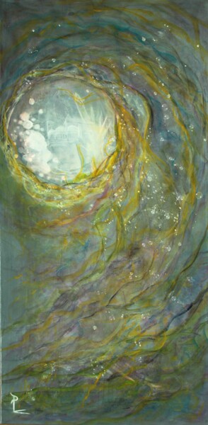 绘画 标题为“5ème Dimension” 由Patricia Blondel, 原创艺术品, 丙烯 安装在木质担架架上