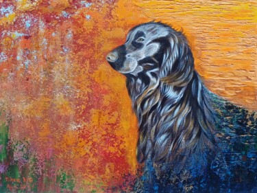 Loyal Wait Pittura intitolato "Loyal Wait" da Jihea Kim, Opera d'arte originale, Acrilico Montato su Telaio per barella in legno