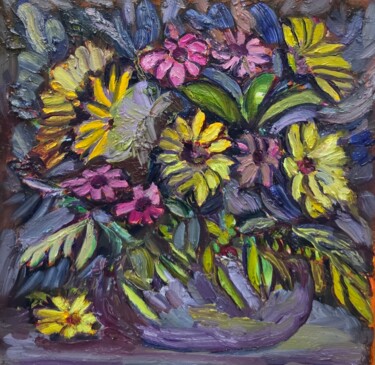 Картина под названием "Grey dreams" - Yuliya Gündoğan (ostbiju_art), Подлинное произведение искусства, Масло Установлен на Д…