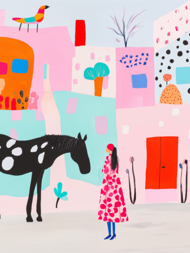 数字艺术 标题为“Girl and Horse (202…” 由Sasha Robinson, 原创艺术品, 数字打印