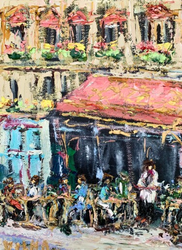 "Paris Montmartre Ca…" başlıklı Tablo Vilma Gataveckiene tarafından, Orijinal sanat, Petrol