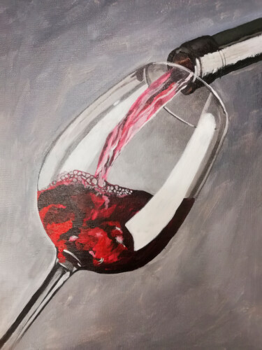 Wine Celebration Schilderij getiteld "Wine Celebration" door Yerkezhan Kamentayeva, Origineel Kunstwerk, Olie