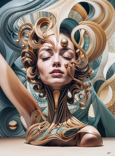 数字艺术 标题为“Surreal Collage #6” 由Frederic Racaud, 原创艺术品, AI生成的图像