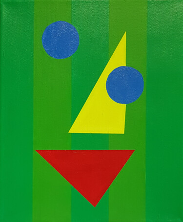 Pittura intitolato "FACE OF 2 TRIANGLES…" da Michael Hartfelder, Opera d'arte originale, Acrilico Montato su Telaio per bare…
