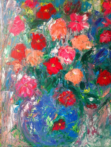 Painting titled "Blouser Chemise..." by Sandra Land, Original Artwork, Oil