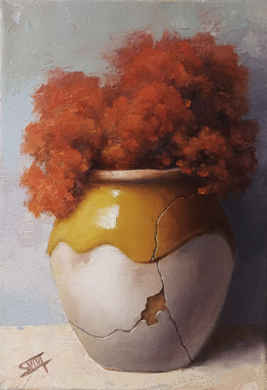 绘画 标题为“Old Vase” 由Bani Mokawas (Svlla), 原创艺术品, 油