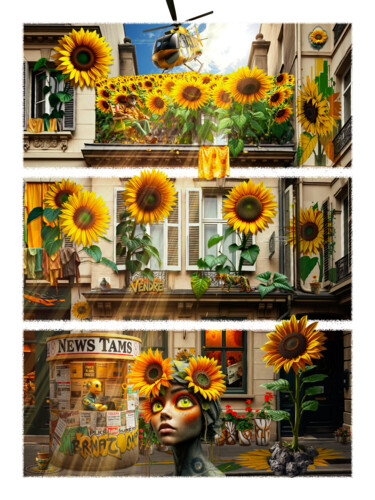 Grafika cyfrowa / sztuka generowana cyfrowo zatytułowany „Sunflower🌻” autorstwa Mathias Cascales (MC D/\RT), Oryginalna prac…