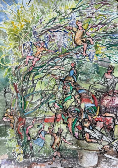绘画 标题为“Everything that's h…” 由Peter Otlan, 原创艺术品, 水彩