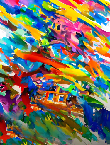 数字艺术 标题为“modern abstract col…” 由Pict T Mosb, 原创艺术品, AI生成的图像