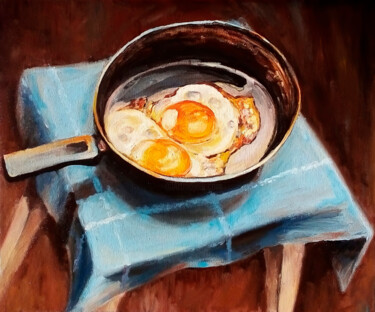 Warm Kitchen Moments 绘画 标题为“Warm Kitchen Moments” 由Yerkezhan Kamentayeva, 原创艺术品, 丙烯