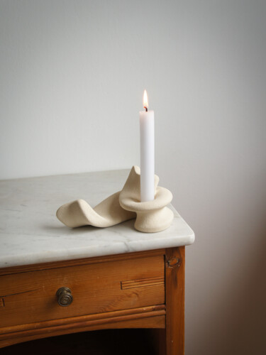 RIBBON IV candle holder Design intitulée "RIBBON IV candle ho…" par Aleksandra Krasnopolska, Œuvre d'art originale, Luminaire