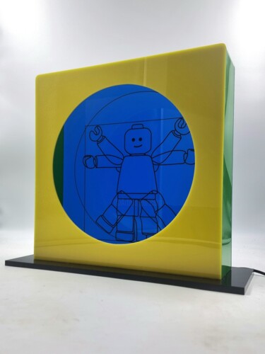 Diseño titulada "Alter Ego Lamp Box" por Alepiano Alepiano (Alepiano), Obra de arte original, Luminaria