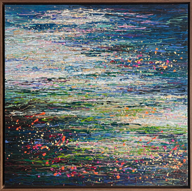 LILY LAKE Malerei mit dem Titel "LILY LAKE" von Nadiia Antoniuk, Original-Kunstwerk, Acryl Auf Keilrahmen aus Holz montiert