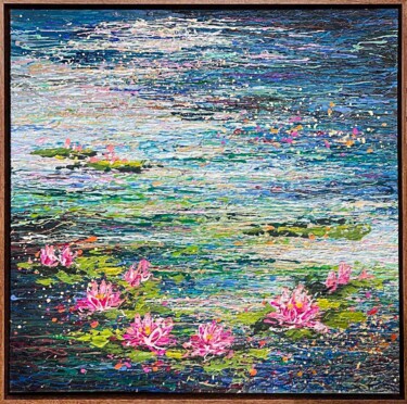Peinture intitulée "LILY LAKE" par Nadiia Antoniuk, Œuvre d'art originale, Acrylique Monté sur Châssis en bois