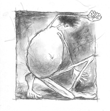 图画 标题为“Lampito s'émancipe” 由Thérèse Marie Cardon (TMC), 原创艺术品, 石墨