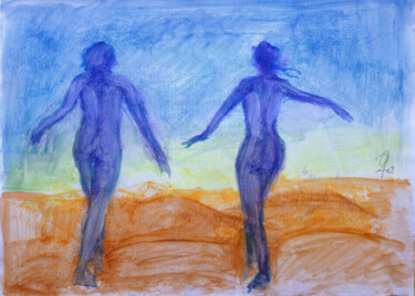 Lichtwanderung. Desenho intitulada "Lichtwanderung." por Götz Wiedenroth, Obras de arte originais, Cera