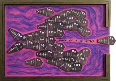 Peinture intitulée "CATCH ME IF YOU CAN…" par Frank Willems, Œuvre d'art originale, Acrylique