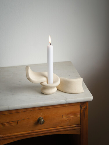 RIBBON V candle holder 雕塑 标题为“RIBBON V candle hol…” 由Aleksandra Krasnopolska, 原创艺术品, 陶瓷
