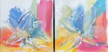 绘画 标题为“Blumen des Herzens…” 由Susanna Schorr, 原创艺术品, 丙烯 安装在木质担架架上