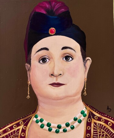 绘画 标题为“Saïda C, 1910, Fez” 由Anna D., 原创艺术品, 丙烯