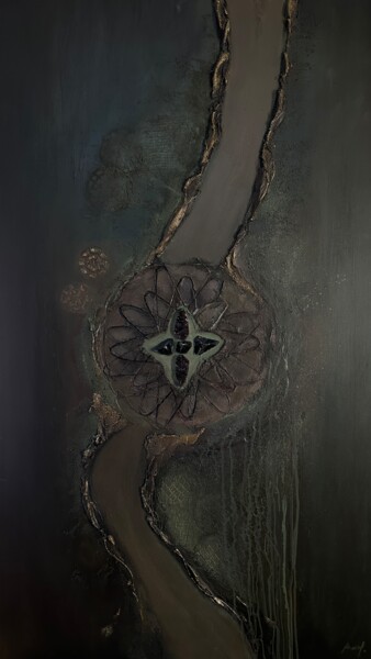 Pittura intitolato "«Chronos’ Rift»" da Valentina Reina, Opera d'arte originale, Olio