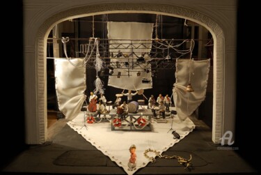 "SCENE DESIGN FOR TH…" başlıklı Heykel Iryna Lupashchenko tarafından, Orijinal sanat, Kağıt Parke Ahşap panel üzerine monte…