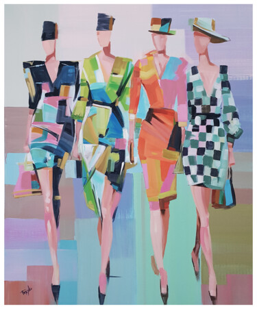 Painting titled "Strong, Brave, and…" by Trayko Popov, Original Artwork, Acrylic Mounted on Wood Stretcher frame
