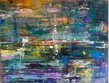 绘画 标题为“I Can See Howth Now” 由Jan O'Sullivan, 原创艺术品, 丙烯 安装在木质担架架上