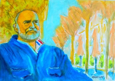 绘画 标题为“Spaki autoportrait…” 由Slobodan Spasojevic (Spaki), 原创艺术品, 粉彩
