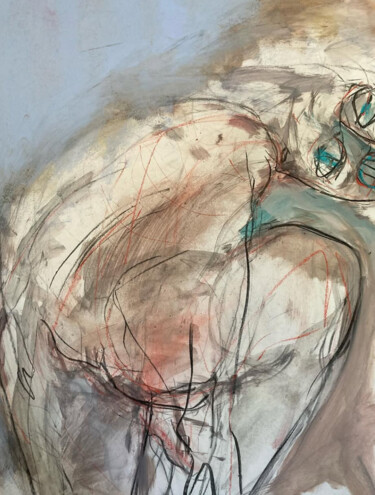 Schilderij getiteld "homme/1" door Isabelle Petit, Origineel Kunstwerk, Acryl Gemonteerd op Frame voor houten brancard