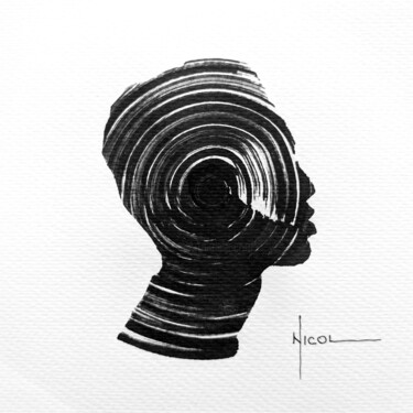 The Sound of Thought 绘画 标题为“The Sound of Thought” 由Nicol Vacaru, 原创艺术品, 墨