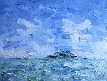Pintura intitulada "Island in the Aegea…" por Denis Zemenko, Obras de arte originais, Óleo