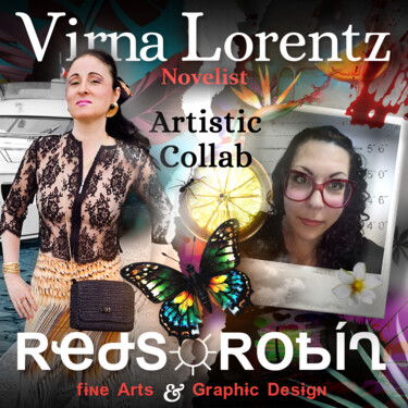 Arts numériques intitulée "Summer Collab 2025" par Karine Garelli (Reds Robin), Œuvre d'art originale, Image générée par l'IA