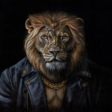 绘画 标题为“Lion in Louis Vouit…” 由Alina Shimova, 原创艺术品, 丙烯