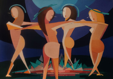 绘画 标题为“Celebration of Conn…” 由Yerkezhan Kamentayeva, 原创艺术品, 油