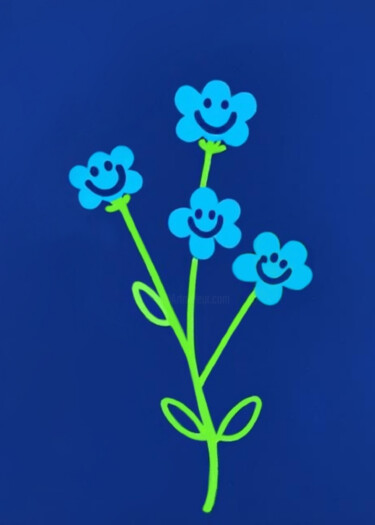 绘画 标题为“Bluebells' Daydreams” 由Ivy Blue, 原创艺术品, 丙烯