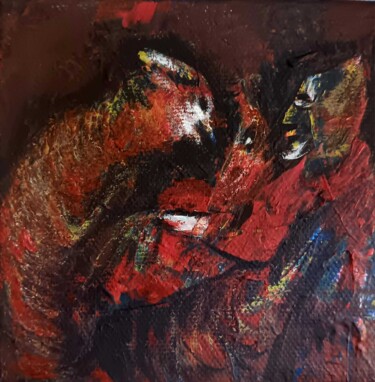 "A Sickly Fox Child" başlıklı Tablo Nina Kossman tarafından, Orijinal sanat, Akrilik Ahşap Sedye çerçevesi üzerine monte edi…