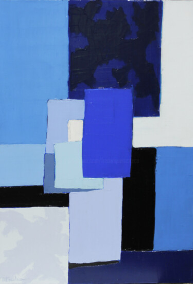 绘画 标题为“Composition F” 由Frédérique Marteau, 原创艺术品, 油 安装在木质担架架上