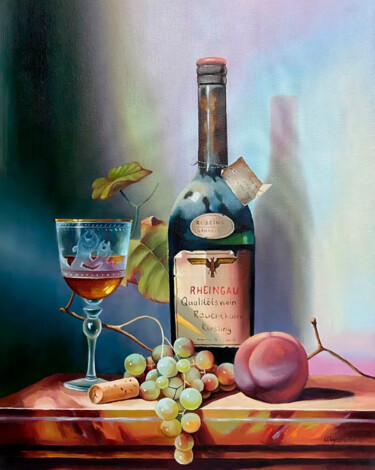 绘画 标题为“wine stillife” 由Nurgaliy Abdigaliyev, 原创艺术品, 油