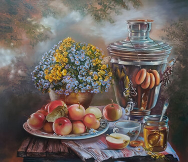 绘画 标题为“Tea Time” 由Nurgaliy Abdigaliyev, 原创艺术品, 油