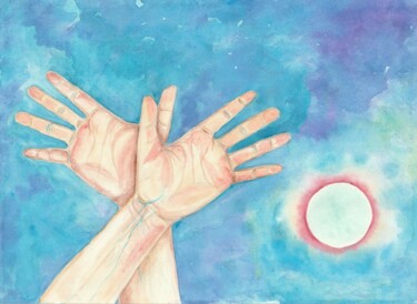 绘画 标题为“Руки-птицы” 由Сергей Васильев, 原创艺术品, 水彩