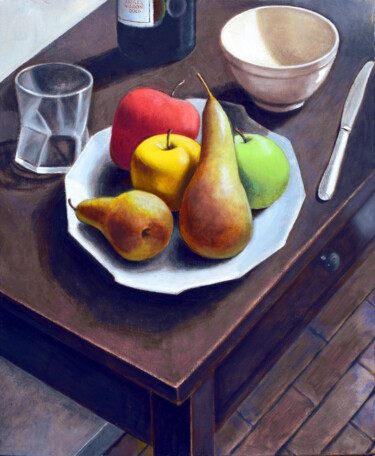 绘画 标题为“Italic Still Life -…” 由Andrea Vandoni, 原创艺术品, 油 安装在木质担架架上