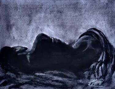제목이 "Lost in the ache"인 그림 Alicia Lopez로, 원작, 숯