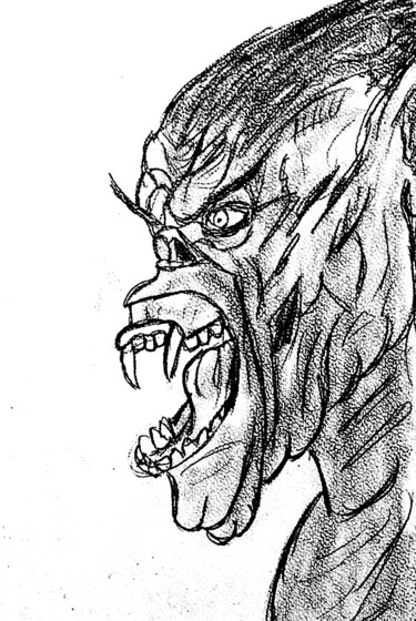 Dessin intitulée "vampire2" par José Espiguinha, Œuvre d'art originale, Crayon