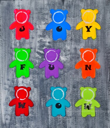 Joy Fun Wow ! 印花与版画 标题为“Joy Fun Wow !” 由Małgorzata Wartołowicz (Margot Sophie), 原创艺术品, 数字打印