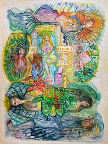 绘画 标题为“Variationen der Lie…” 由Annemarie Stelzer, 原创艺术品, 丙烯